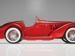1939 Alfa Romeo 6C 2500 SS spider HQ 3D Модель