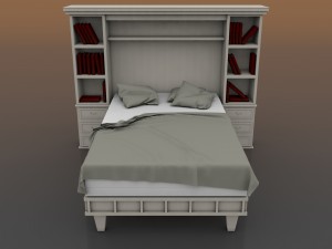 bed and nightstand Modelo 3D