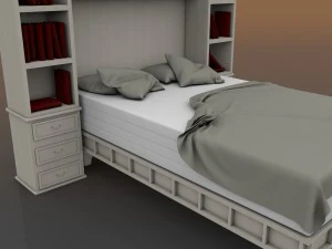 bed and nightstand 3D Model