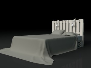 bed of boards Modello 3D