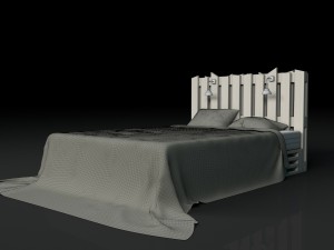 bed of boards 3D-Modell
