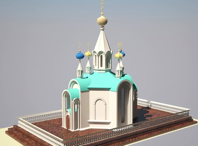 church 3D 模型 .c4d .max .obj .3ds .fbx .stl .blend 