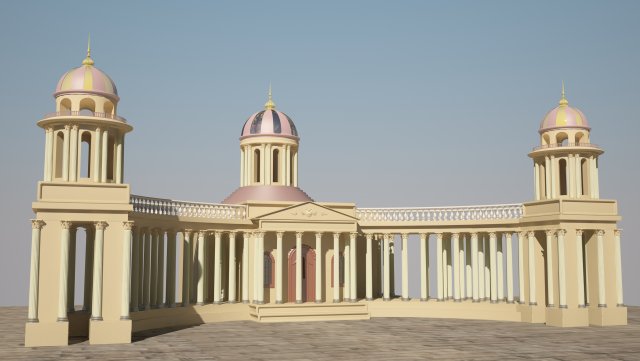 kazan cathedral russian famous symbol st petrsburg Model 3D .c4d .max .obj .3ds .fbx .stl .blend 