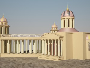 kazan cathedral russian famous symbol st petrsburg Model 3D