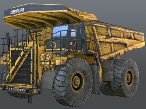 dump truck rusty 3D Model