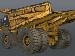 dump truck rusty 3D Model