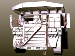 dump truck rusty 3D Model