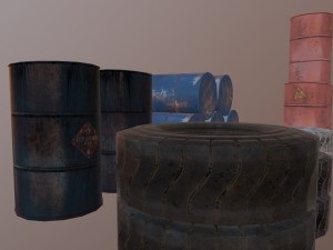 barrels tyre 3D Model