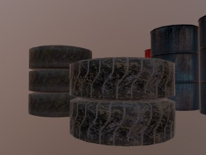barrels tyre 3D Model
