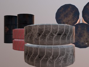 barrels tyre 3D Model