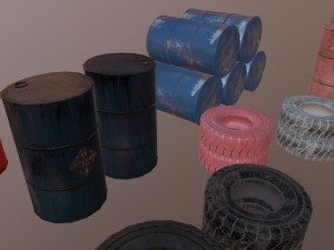 barrels tyre 3D Model