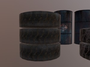 barrels tyre 3D Model