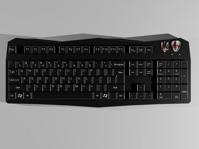 keyboard 3D Модель .c4d .max .obj .3ds .fbx .stl .blend 