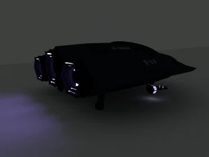 modern sci-fi aircraft zip 3D Model