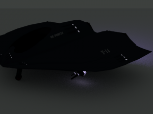 modern sci-fi aircraft zip 3D Модель