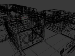 starbase sci-fi spacecraft 3D Model