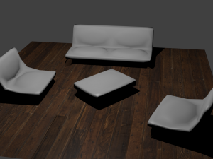 chairs and table 3D Модель