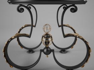 coffe table by gilbert poillerat 30s Model 3D