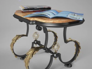 coffe table by gilbert poillerat 30s 3D Model