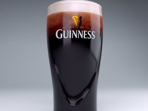 guinness beer glass 3D Model