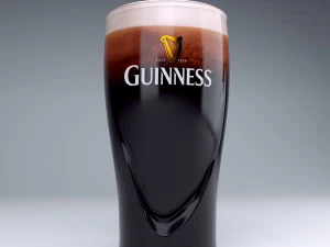 Guinness-Bierglas 3D Modell