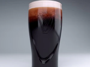 guinness beer glass 3D Model