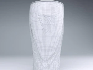 guinness beer glass 3D Model