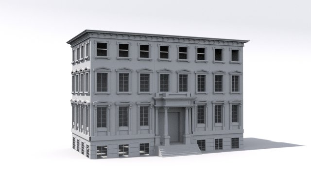 building 4 storey 3Dモデル .c4d .max .obj .3ds .fbx .stl .blend 