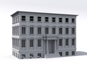 building 4 storey 3D Model