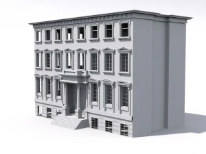 building 4 storey 3D Model