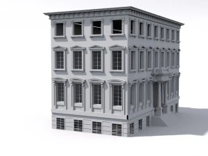 building 4 storey 3D Model
