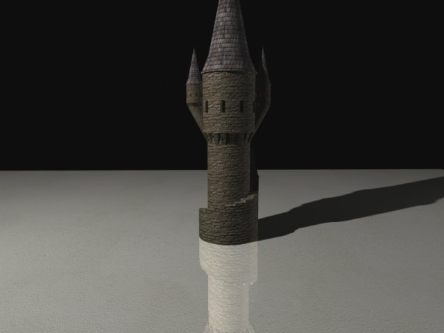 stone castle tower 3D Model .c4d .max .obj .3ds .fbx .stl .blend 