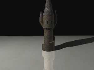 stone castle tower Modelo 3D