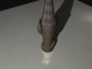 stone castle tower 3D Model