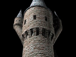 stone castle tower 3D Model