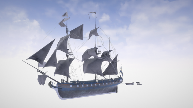 trader sailboat Model 3D .c4d .max .obj .3ds .fbx .stl .blend 