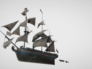 trader sailboat Model 3D