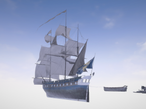 trader sailboat Model 3D