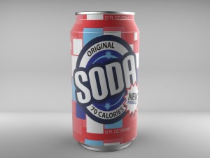 soda cans collection coca cola pepsi sprite etc 3D Модель