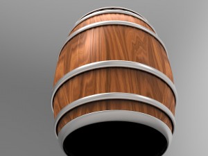 wooden barrel 3D Model