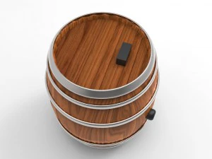 wooden barrel 3D Model