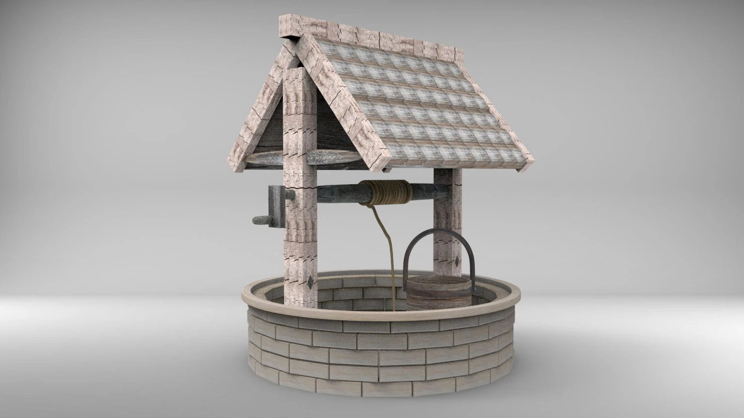 water well 3D Model .c4d .max .obj .3ds .fbx .stl .blend 