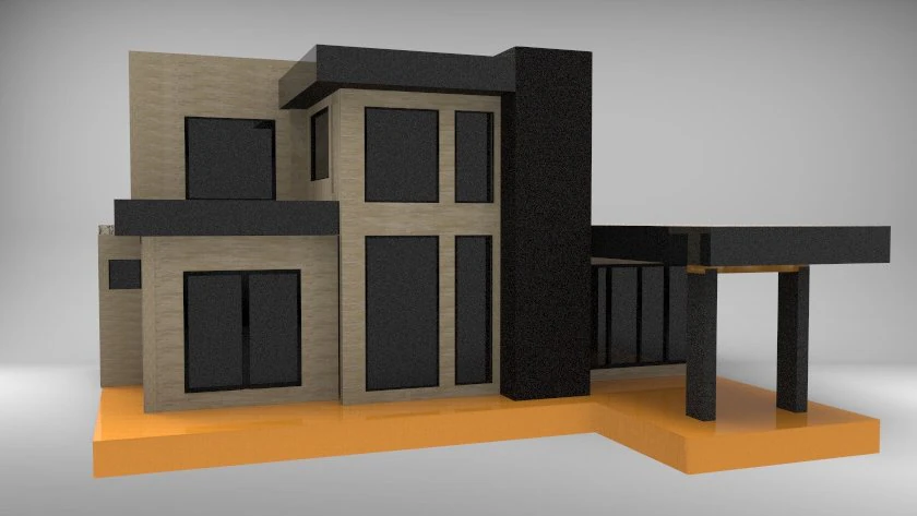 modern house 3D Model .c4d .max .obj .3ds .fbx .stl .blend 