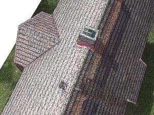yellow house with mansard roof - photoscanned 3D मॉडल