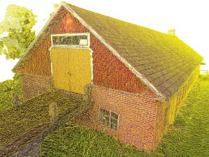 a long barn photoscanned 3D Model