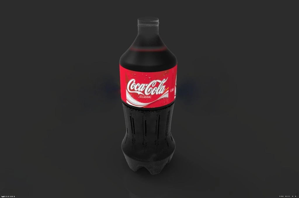 Cola bottle 3D Model .c4d .max .obj .3ds .fbx .stl .blend 