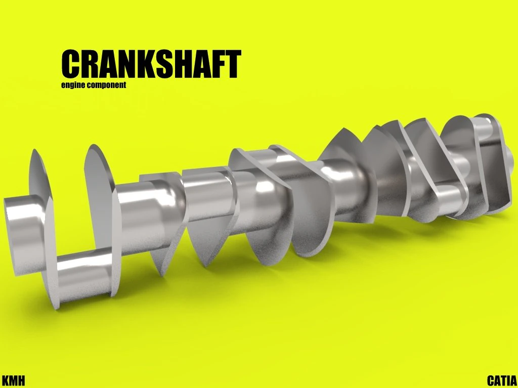 Crankshaft car engine 3D Model .c4d .max .obj .3ds .fbx .stl .blend 