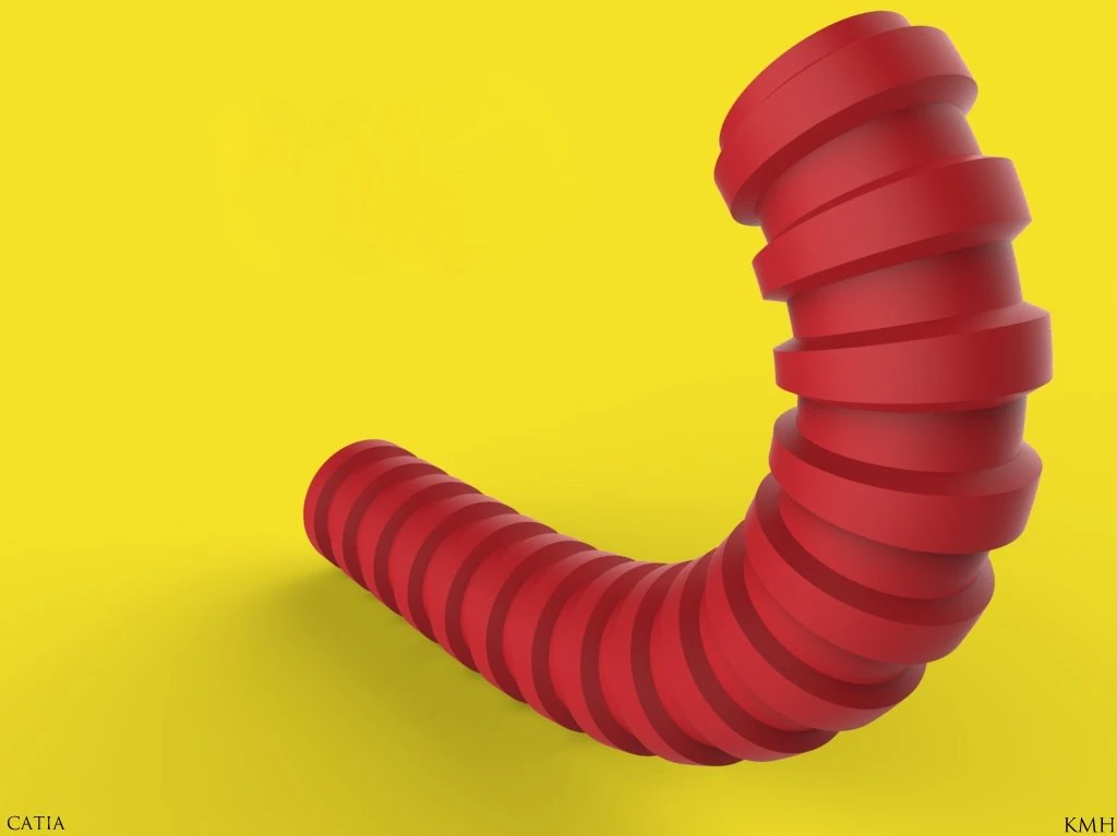 Flexible tube 3D Model .c4d .max .obj .3ds .fbx .stl .blend 