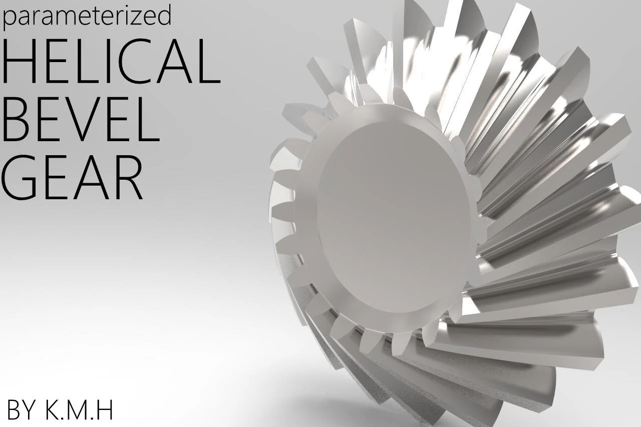 Helical bevel gear 3D Model .c4d .max .obj .3ds .fbx .stl .blend 