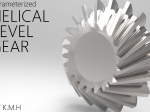 Helical bevel gear 3D-Modell